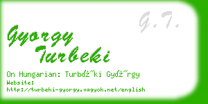 gyorgy turbeki business card